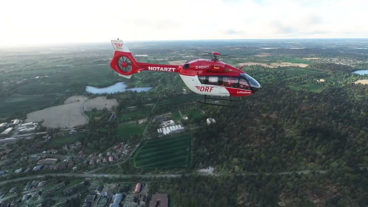 MSFS 2020!  Mit der DRF H145 (HPG) im Einsatz! Herzinfarkt am Forellensee