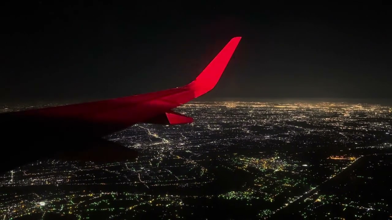 Night Take off from Sphinx Airport in Giza Egypt 🇪🇬 by EasyJet heading London Luton Airport