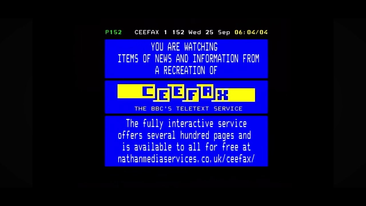 Pages from Ceefax 25/09/2024