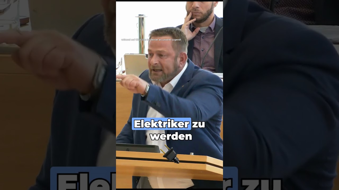 Thomas Thumm (AfD) w&uuml;tend auf CDU: Das ist Verrat an unserer Jugend!