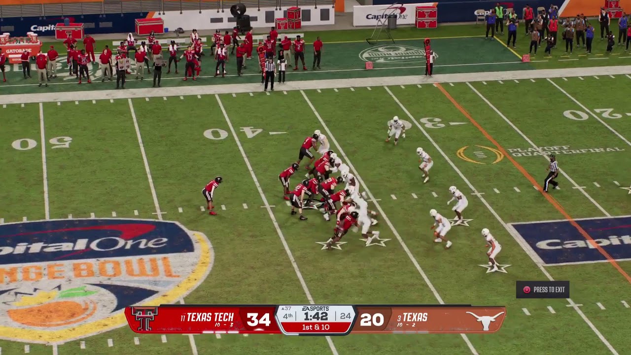 CFB 26 Playoffs Rd 2: #11 Texas Tech vs #3 Texas