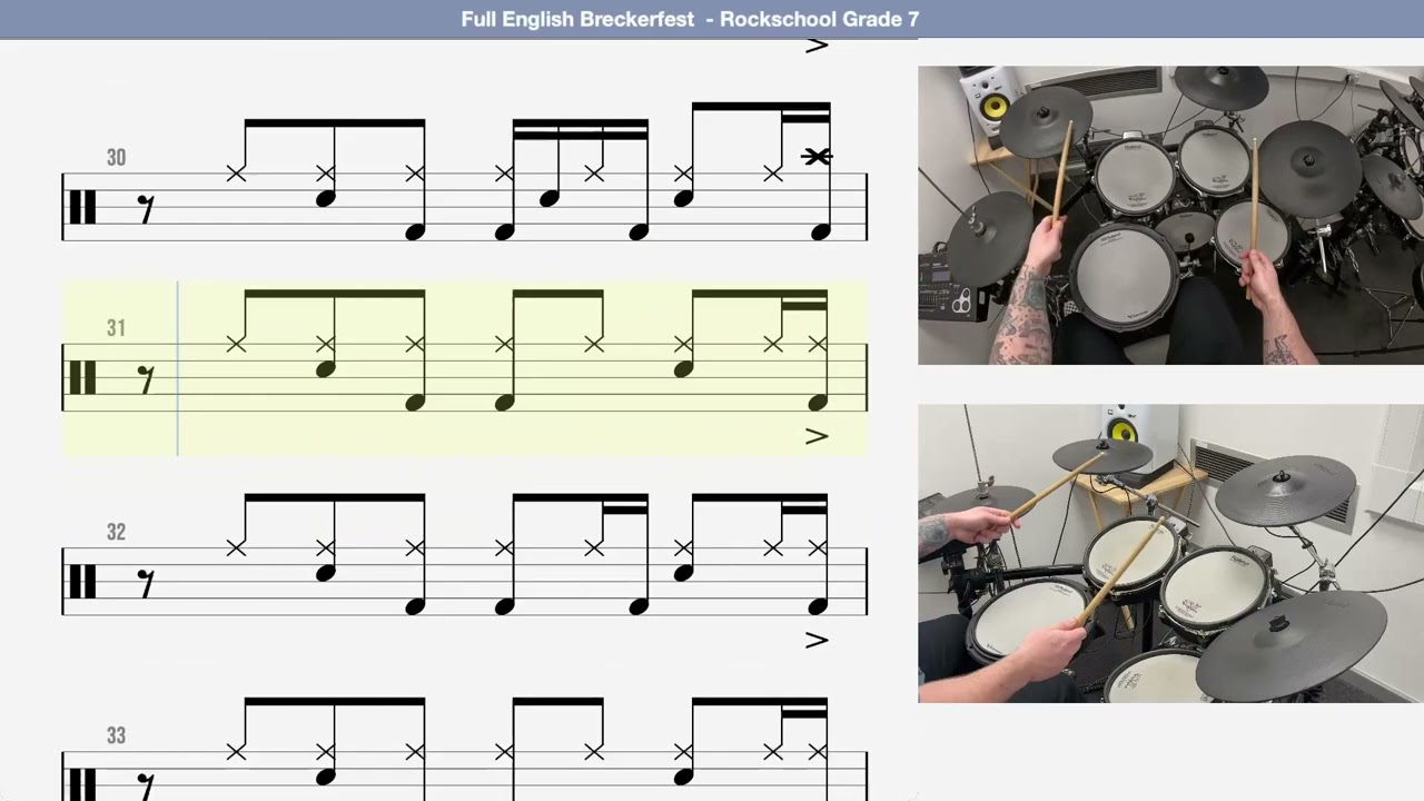 🥁 Full English Breckerfest    Rockschool Grade 7