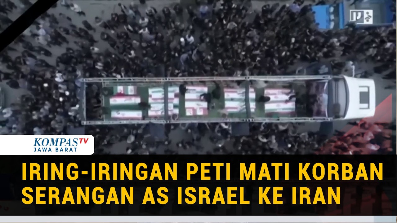 Ratusan Peti Mati Korban Serangan AS-Israel ke Iran Diarak Menuju Pemakaman Massal