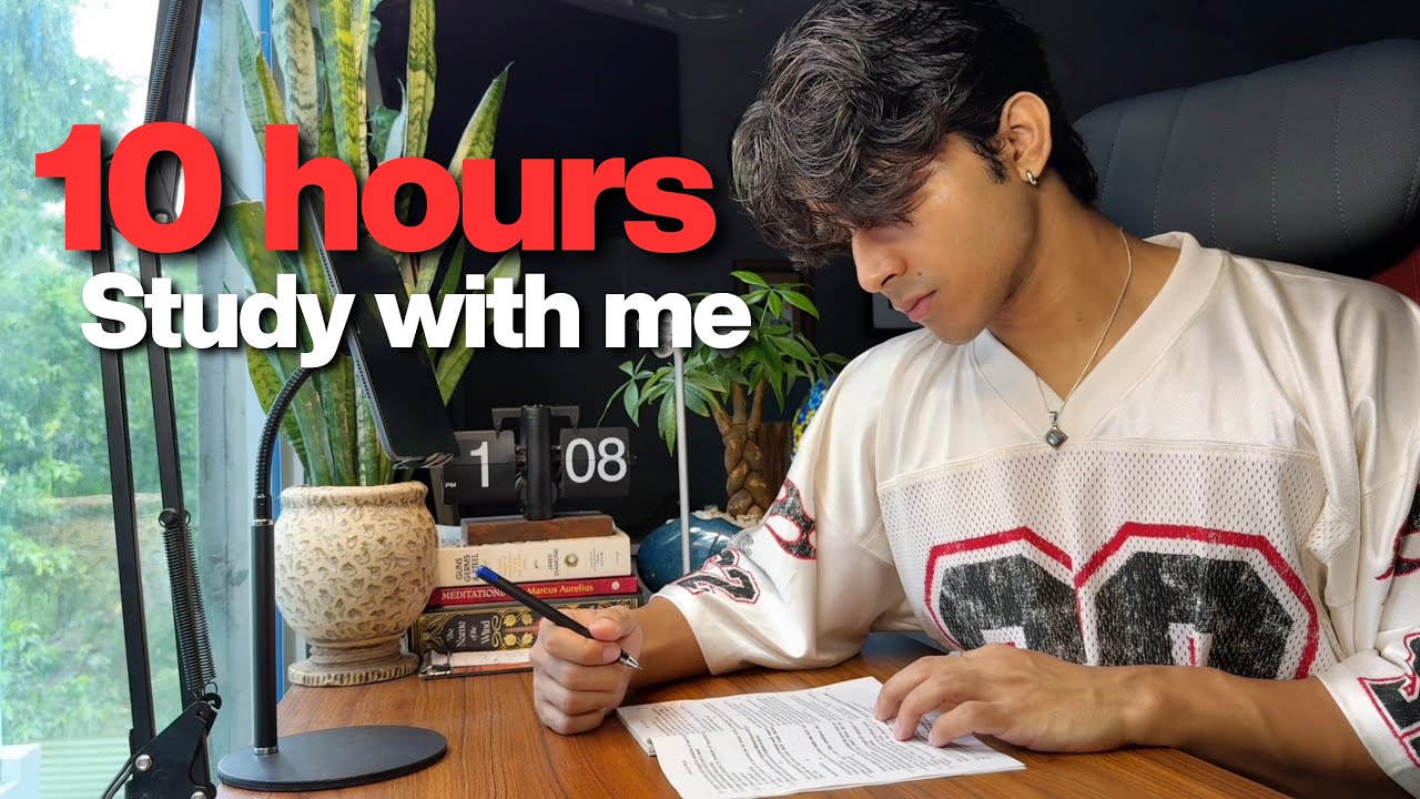 LIVE🛑 10 HOURS Study With Me📚  | Cozy Ambience🌧️ | ⏳| Deep Work Mode