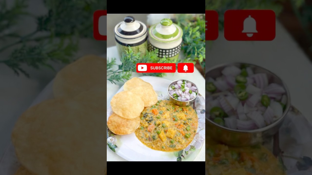 Cute puri + creamy kurma = comfort food #song #viral #food #subscribe #latestnews #telugu #shorts