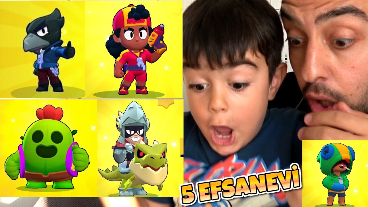 DÜNYA REKORU ! OĞLUM CİHANGİR 5 EFSANEVİ KARAKTER ÇIKARTTI ! BRAWL STARS KUTU AÇILIMI !