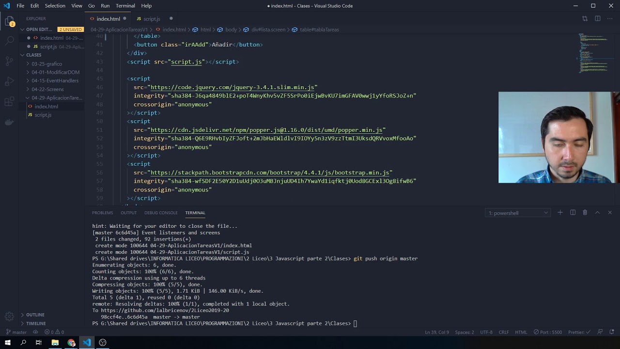 Crear tabla a partir de datos en JavaScript