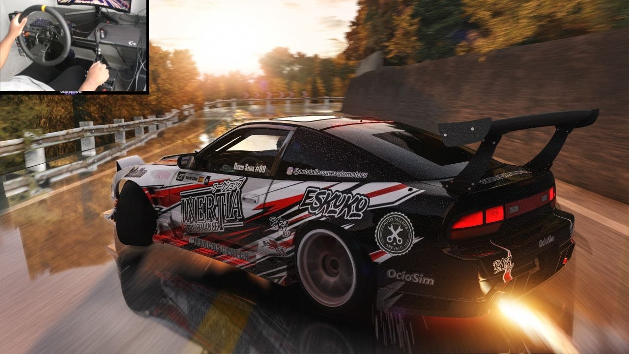Nissan 180SX Drifting Akagi Touge - Assetto Corsa (Moza R3)