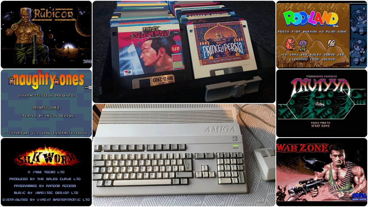 Borsuk Retro Gry TV: AMIGA - QURT i jego Amiga 500 + Granie z Dyskietek! #5 (Dużo Gier dla 2 Graczy)