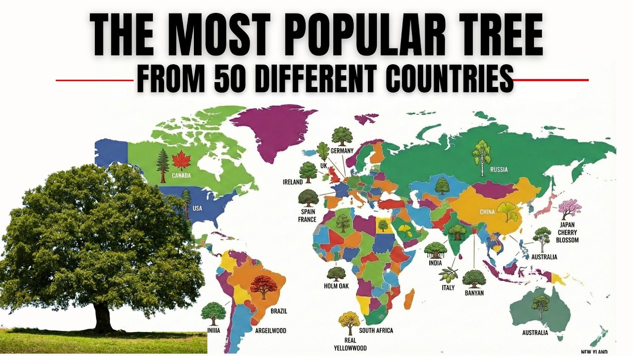 The Most Popular TREE From 50 Different Countries🌳|Which Tree Represents Each Nation