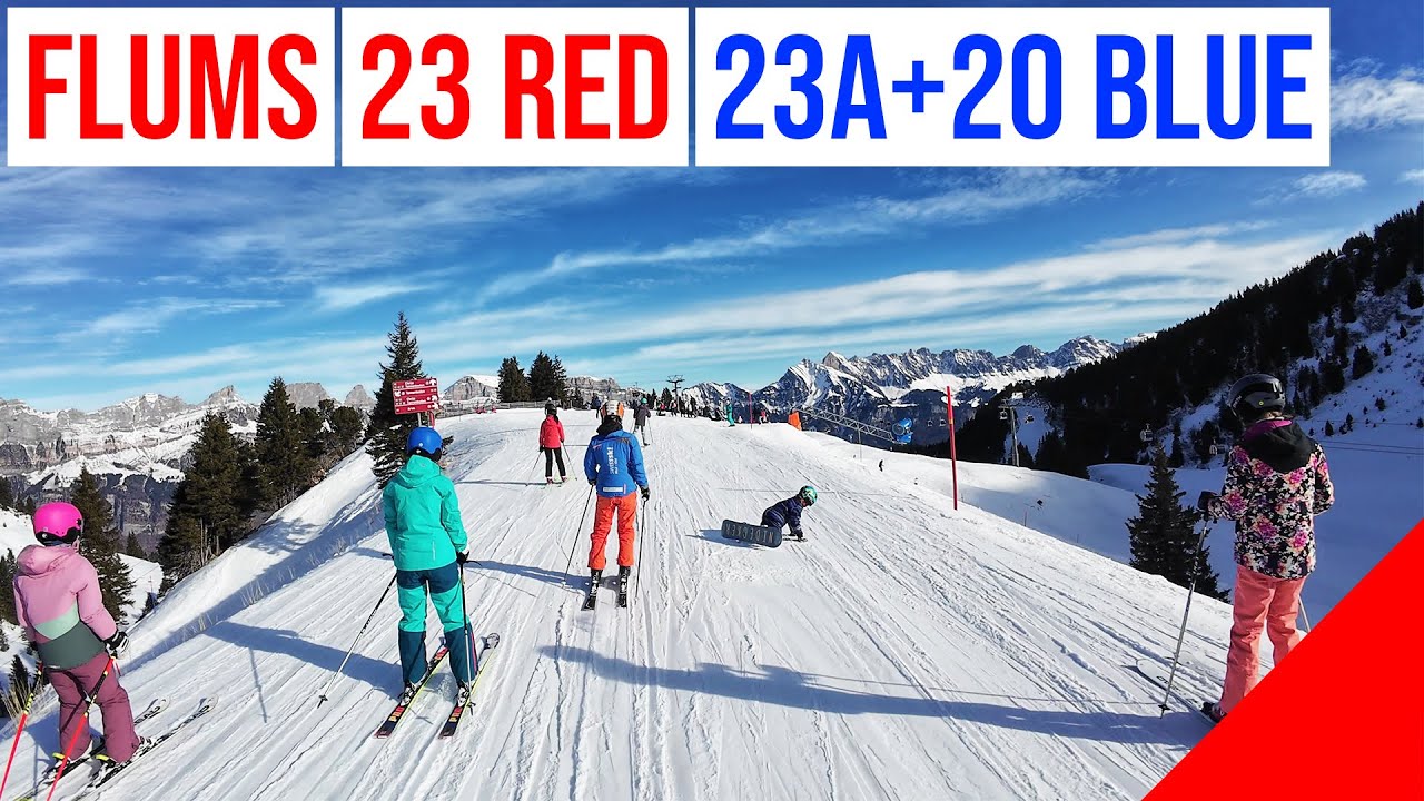 Flumserberg, 23 🔴 RED + 23a/20 🔵 BLUE (Stelli - Tannenboden) #1 🇨🇭