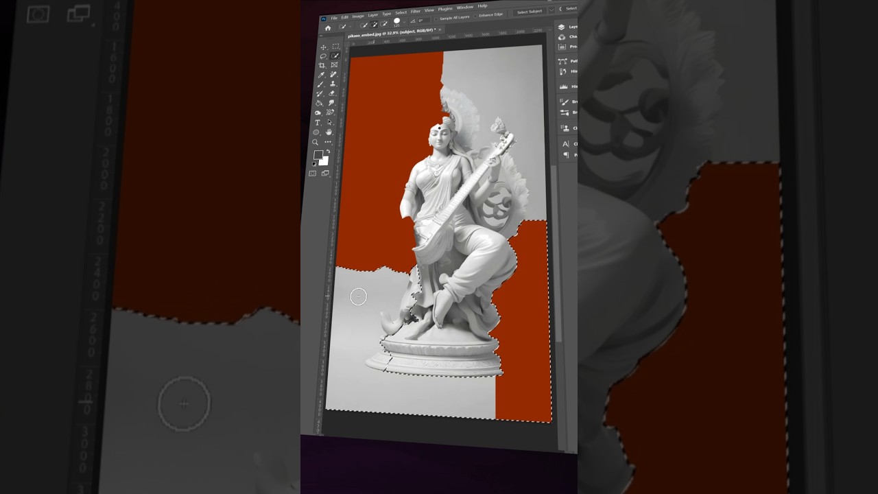 Easily Cutout Gray Subjects in Studio Lit Photographs inside Photoshop 2025#photoshop#adobe
