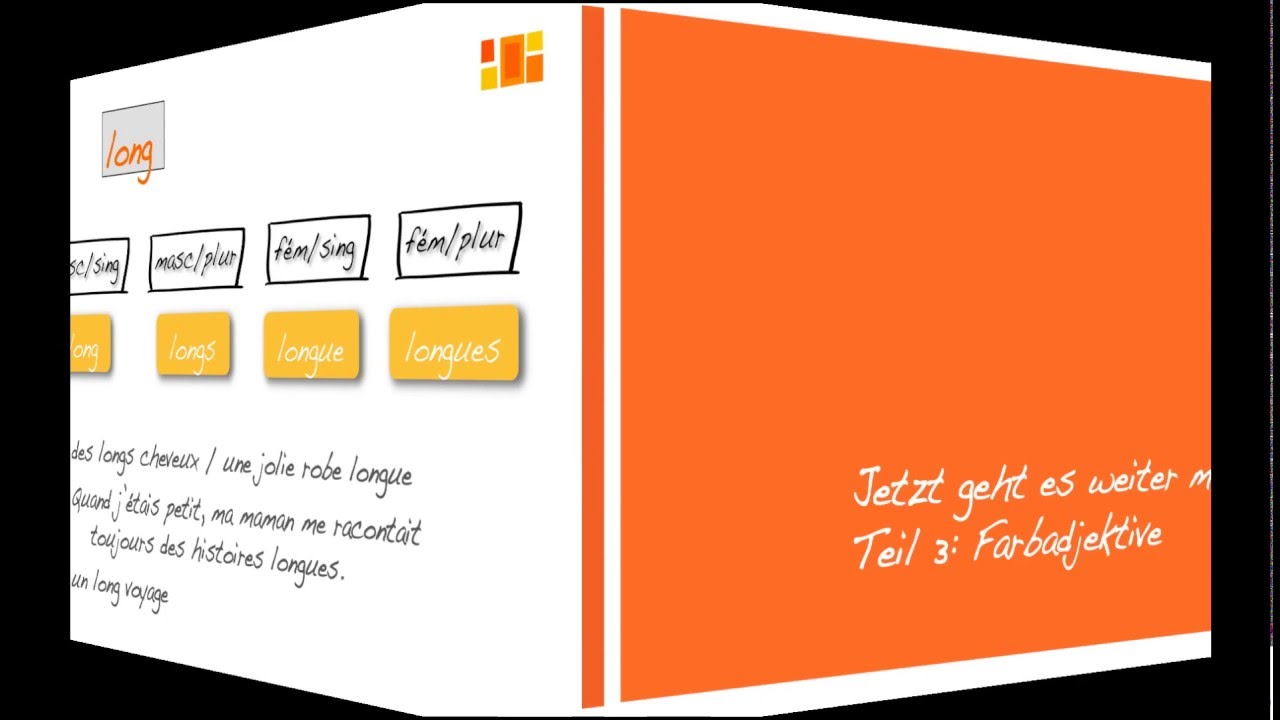 Les Adjectifs / die Adjektive im Französischen: Teil 2 / 