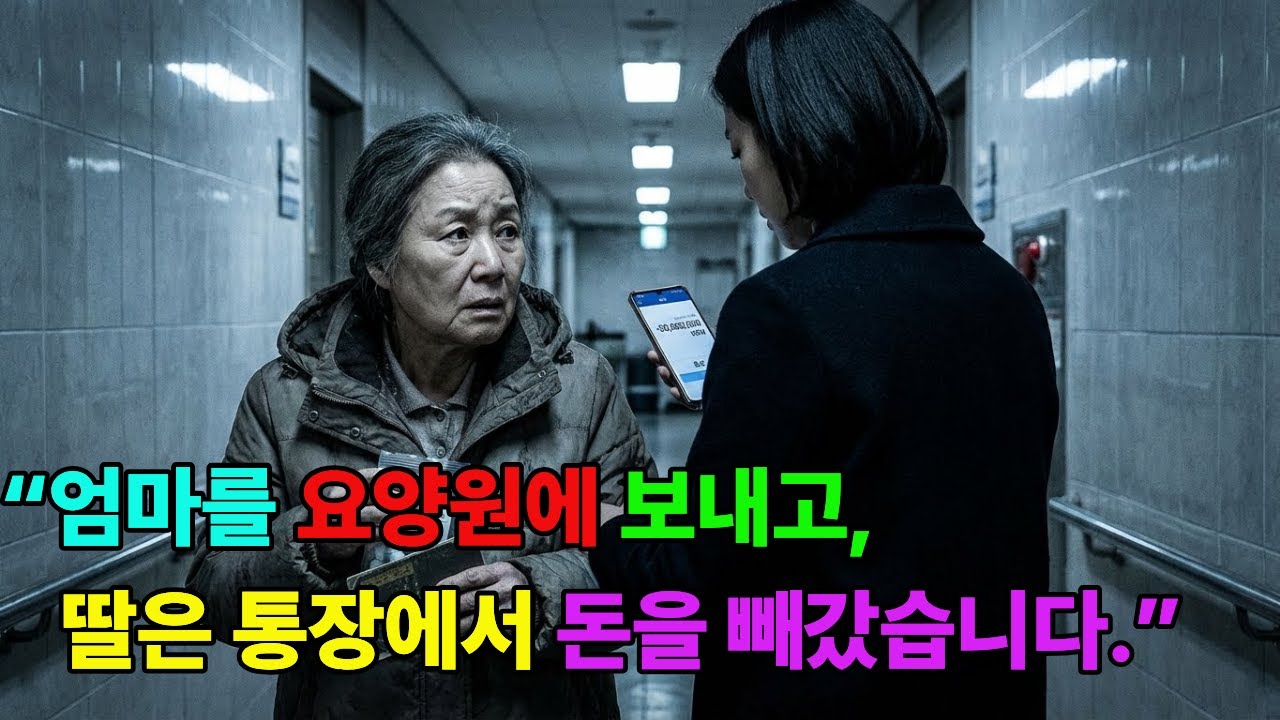 엄마를 요양원에 보내고, 딸은 통장에서 돈을 빼갔습니다