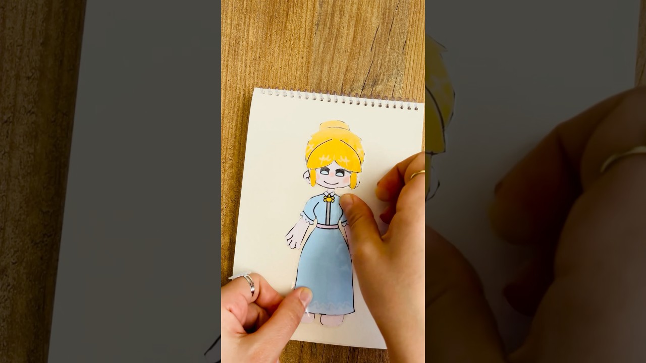 DIY 🌂 Brawl Stars 💙 Piper Paper Doll #shortvideo #paperdoll #dressup #sticker #brawlstars #piper