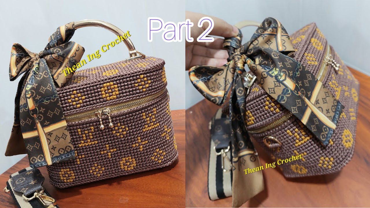 LV make up bag handmade part 2(end)- របៀបដេររូត និង ទ្រនាប់កាបូបដោយដៃ