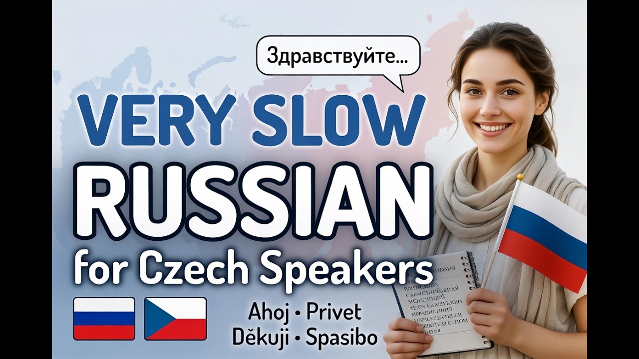 Velmi pomalá ruština pro Čechy 🇷🇺 – Naučte se fráze krok za krokem