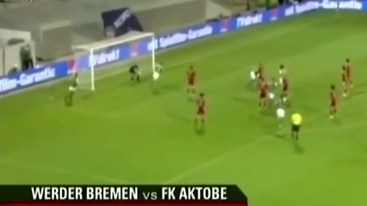 Sebastian Boenisch gol Werder - Aktobe 6-3 El. Liga Europy 20.08.2009