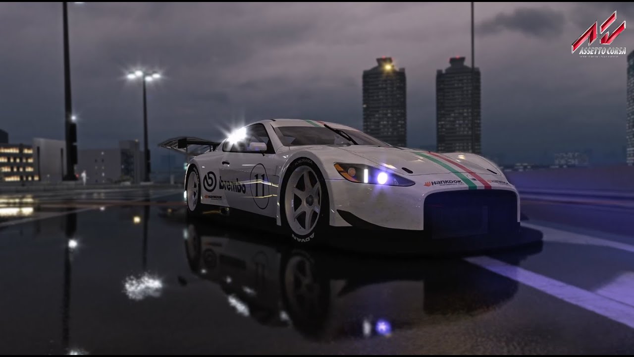 Asseto Corsa | Maserati GranTurismo 5 GT3 Night Drive