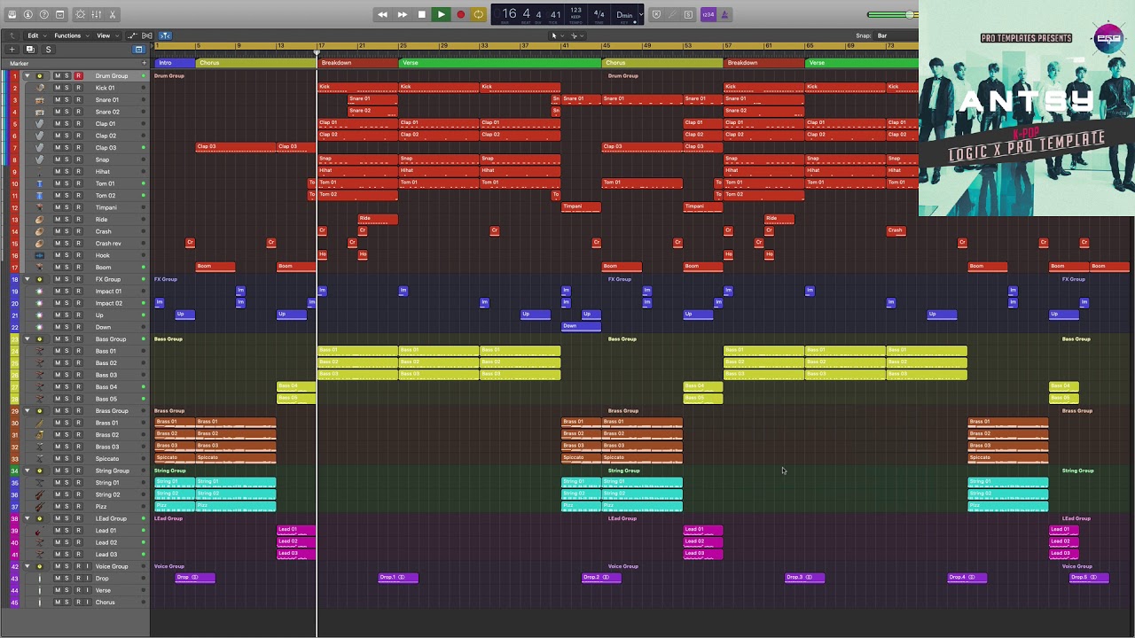 K-Pop Logic Pro Template Antsy