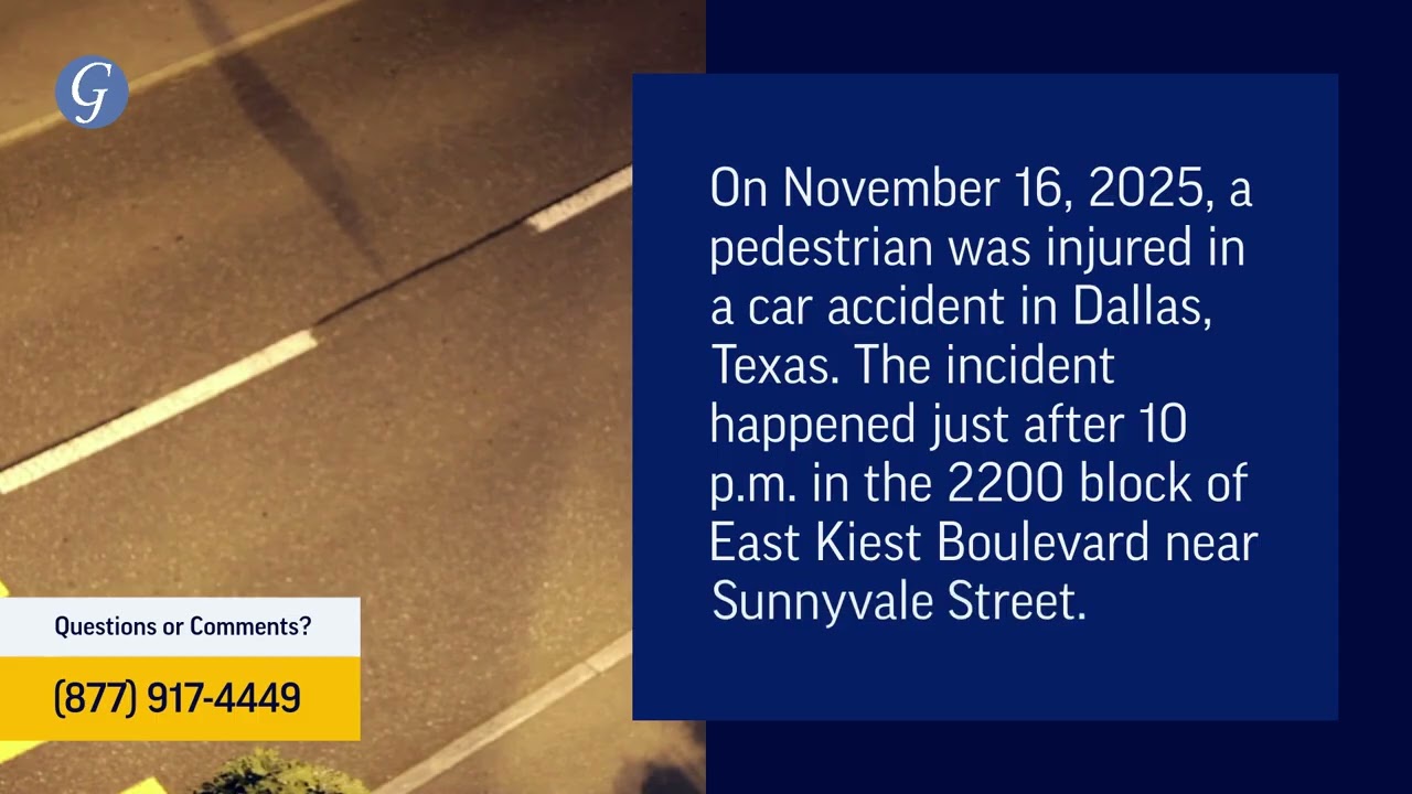 Pedestrian Injured in Car Accident on Kiest Boulevard in Dallas, TX