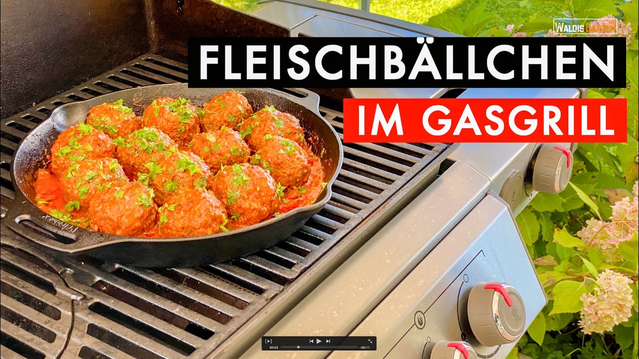 FLEISCHBÄLLCHEN NACH RUSSISCHER ART / HACKFLEISCHBÄLLCHEN IM GASGRILL