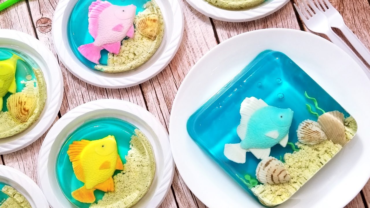 Tropical Ocean Dessert - Gelatin Art