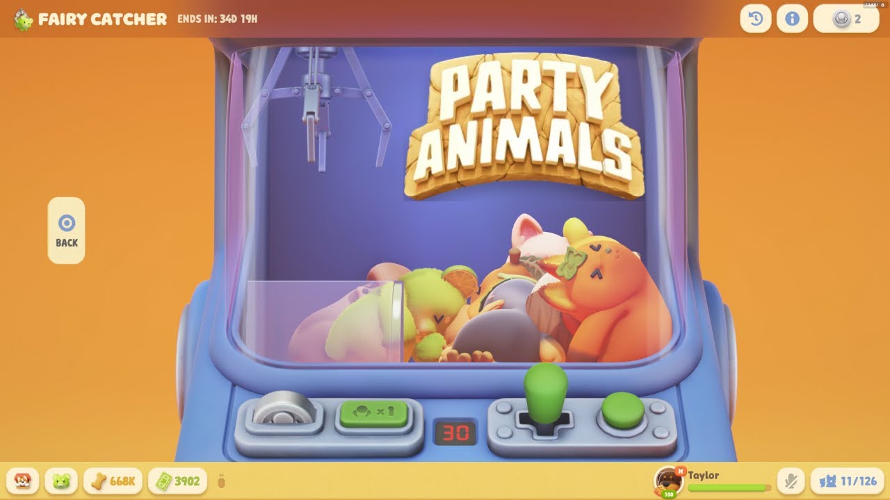 Pleasure And Pain, The Vegetable Spirit Claw Machine  On Party Animals