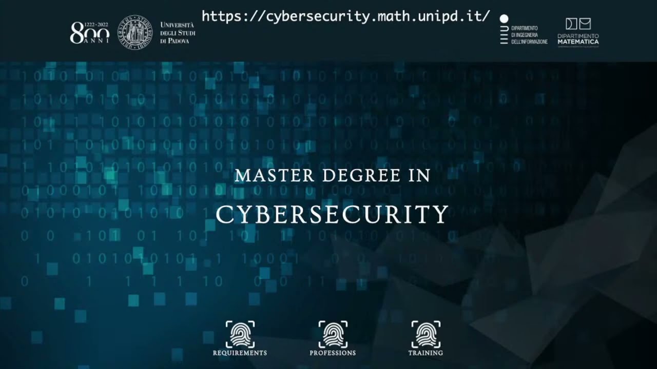 Master's Degree in Cybersecurity Open Day 2021 - PRIMA PARTE