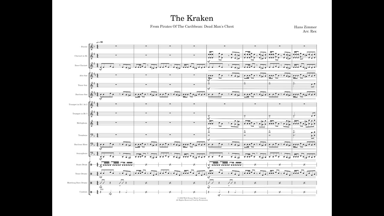 The Kraken From Pirates of the Caribbean: Dead Man's Chest (arranged for Marching Band)
