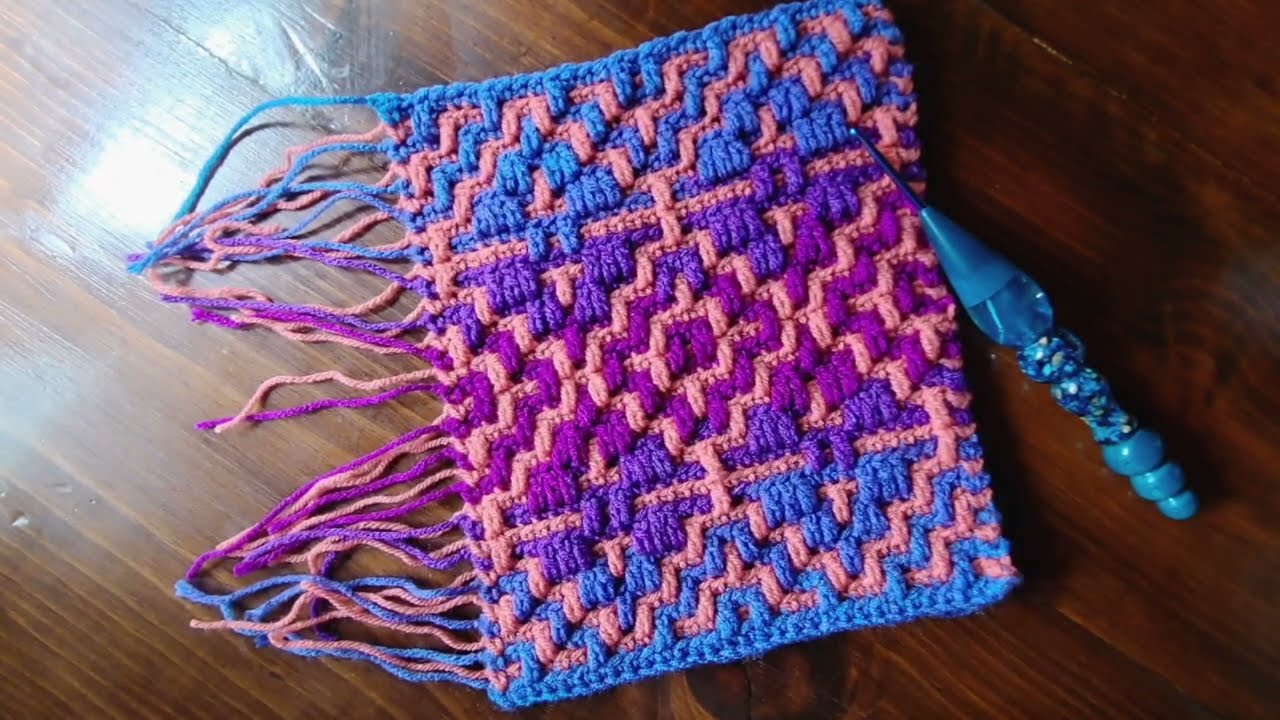 Mosaic Crochet Pattern #46 Dahlia's Diamonds BONUS PATTERN - Chart 6, 7 or 8 - Multiple of 14 + 4