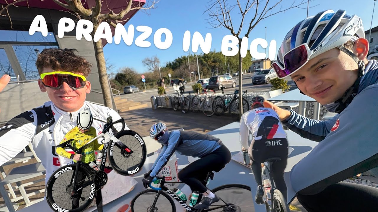 A PRANZO in BICI con Cristian e Davide(nuova bici UAE)
