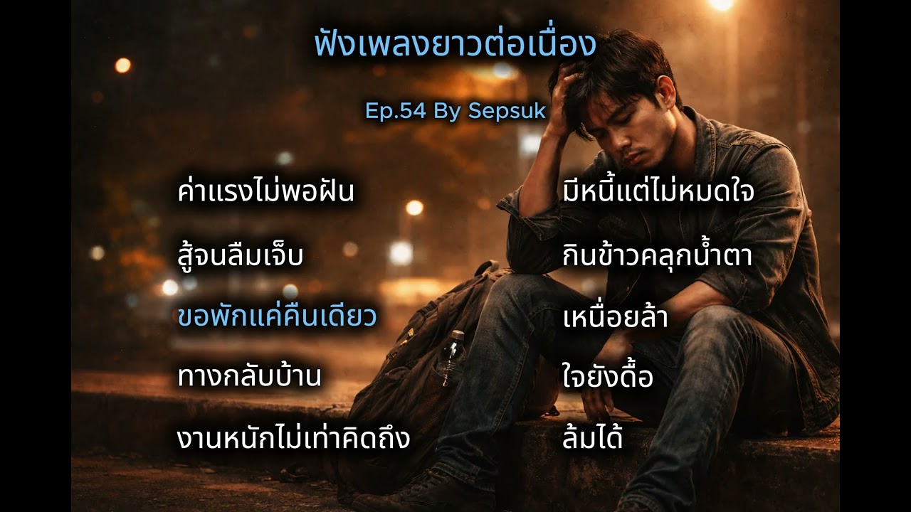 Ep.54 ฟังเพลงยาวต่อเนื่อง |  ชีวิตติดร้อค | ใจพังก็ช่าง เดี๋ยวซ่อมเอง |   🎧 • | By Sepsuk