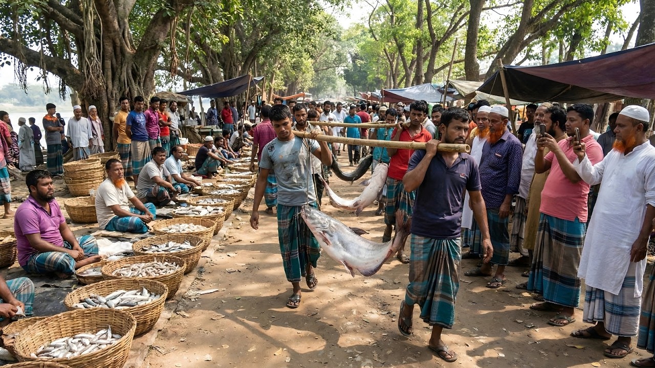 সিলেটের লামাকাজী মাছের আড়ৎ বাংলাদেশের সেরা, Lamakazi Arot Sylhet