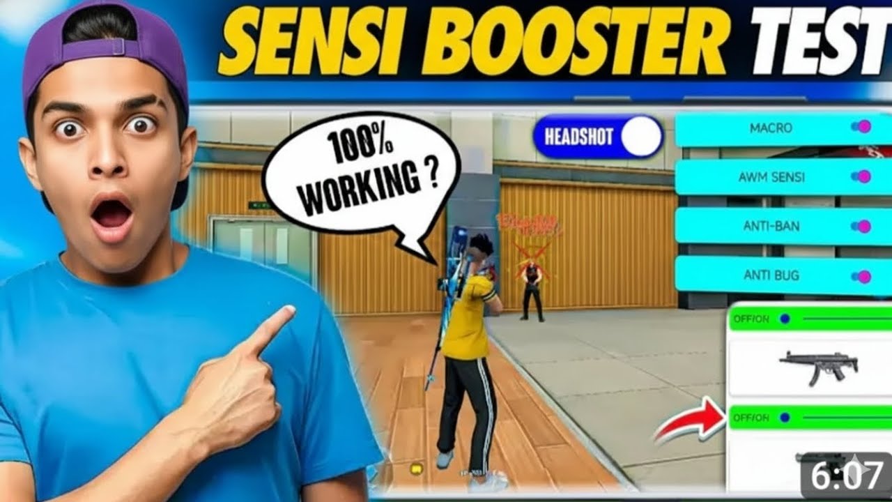 I Tried Sensi Booster Max Pro In Free Fire 😲 100% Headshot ? 🔥 Nalla Free Fire