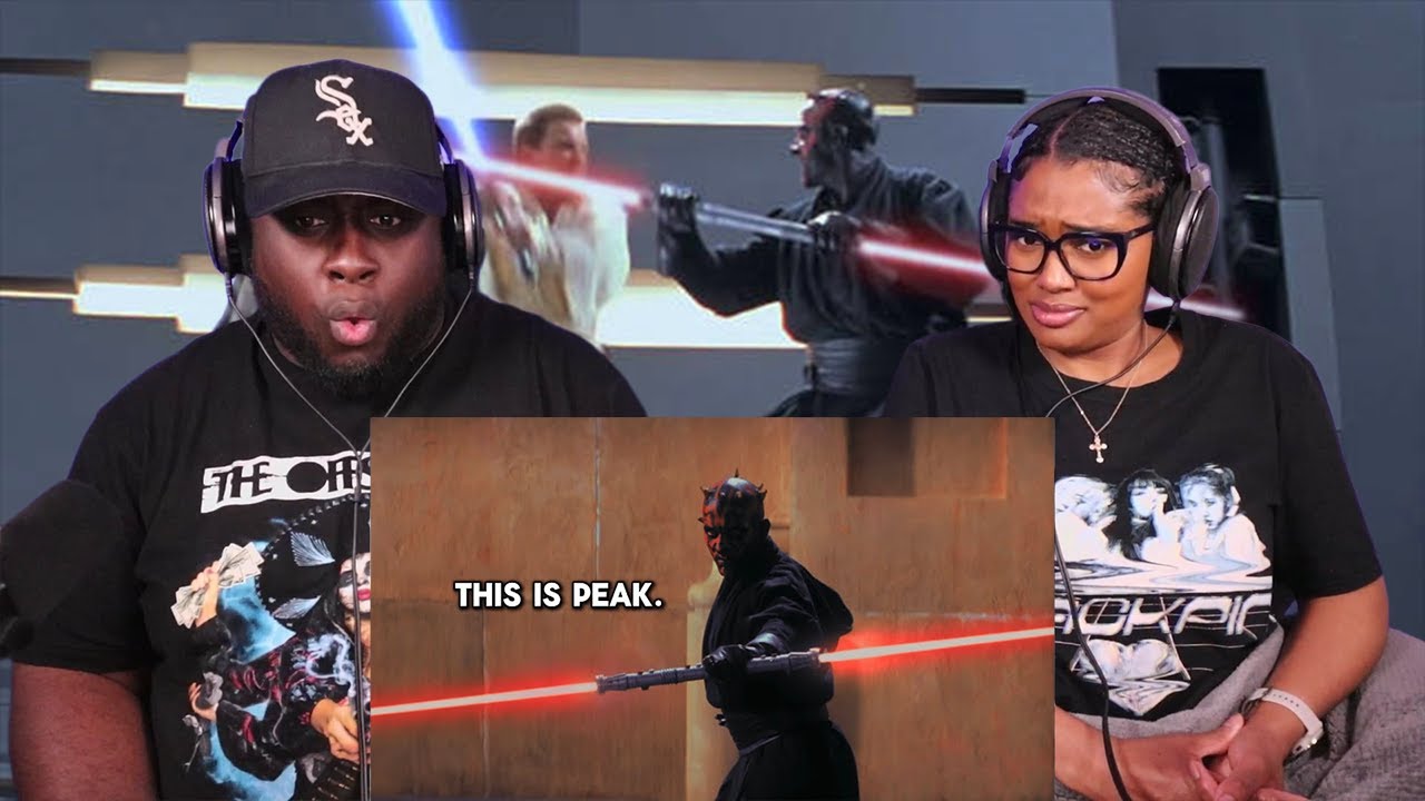 Kidd and Cee Reacts To when DARTH MAUL fought OBI WAN and QUI GON in THE PHANTOM MENACE (Star Wars)