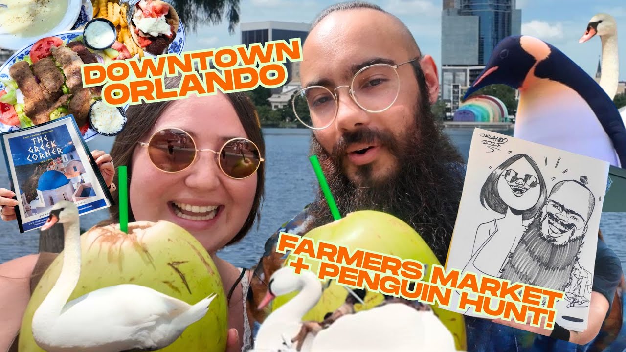 Orlando’s Swan Lake! 🦢 Lake Eola Farmers Market & Downtown Art Walk 🎨