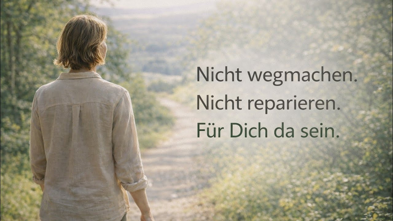 Nicht wegmachen. Nicht reparieren. Für Dich da sein.