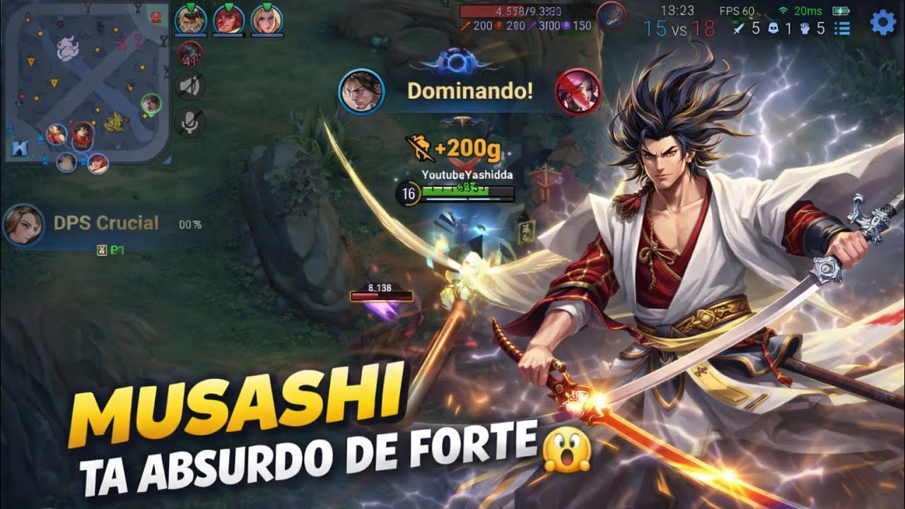 MUSASHI É MELHOR JUNGLE DO MOMENTO !! | HONOR OF KINGS 