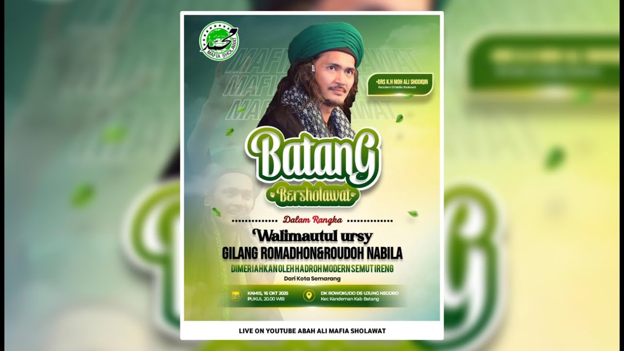 🔴[ LIVE ] BATANG BERSHOLAWAT DALAM RANGKA WALIMATUL URSY GILANG ROMADHON & RAUDOH NABILA 16-10-2025