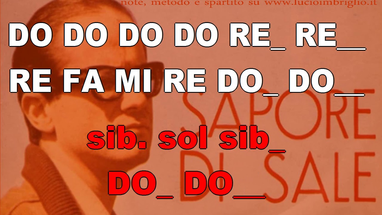 Sapore di sale - karaoke notazionale