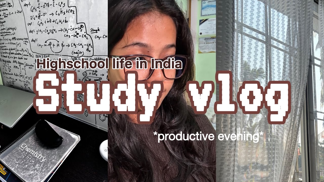 Productive Evening Study Vlog | High School Life in India📚 | Class 11 Chemistry Grind✨🎧