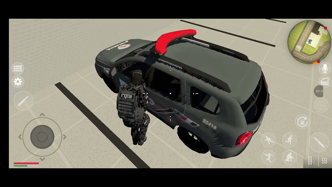 Jogando jogo de polícia