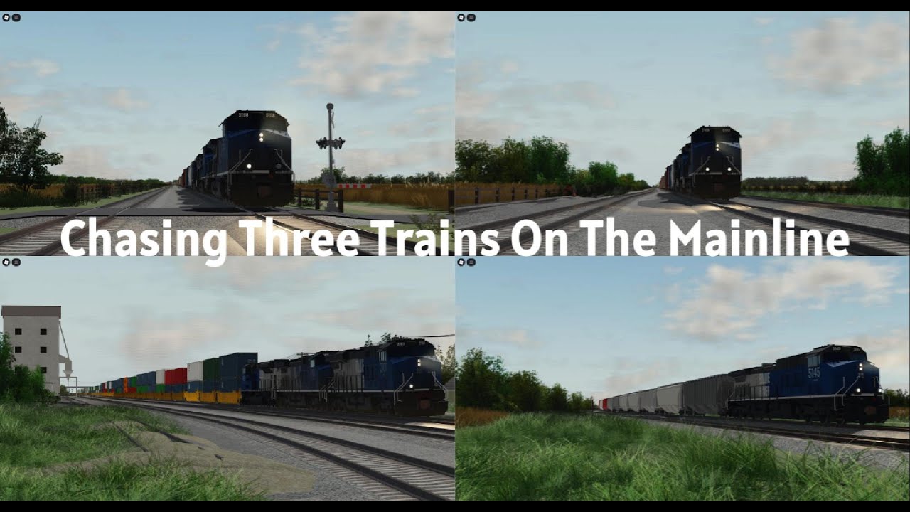 Chasing Three Trains On The Blue River Mainline