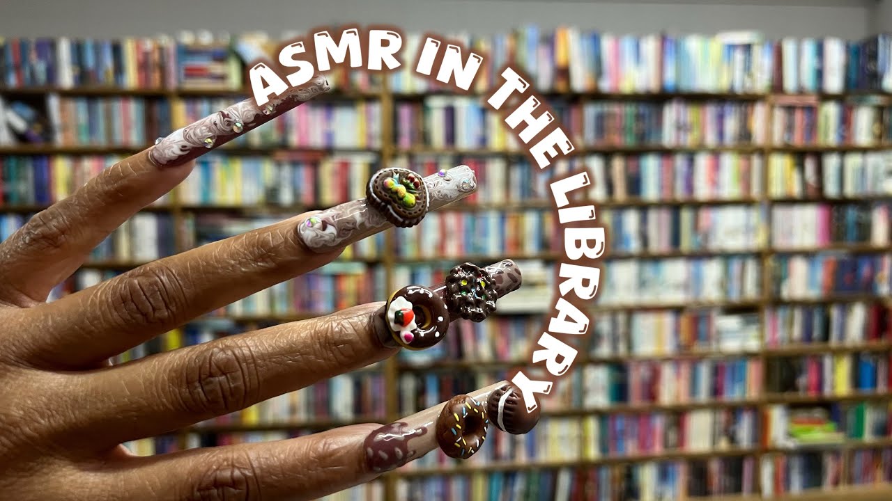 PUBLIC ASMR IN A QUIET LIBRARY | Book Tapping, Page Turning & Camera Scratching