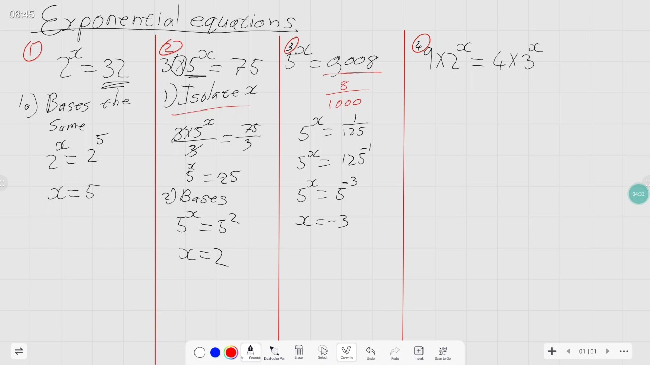 Exponential Equations Gr 10 Mathematics 