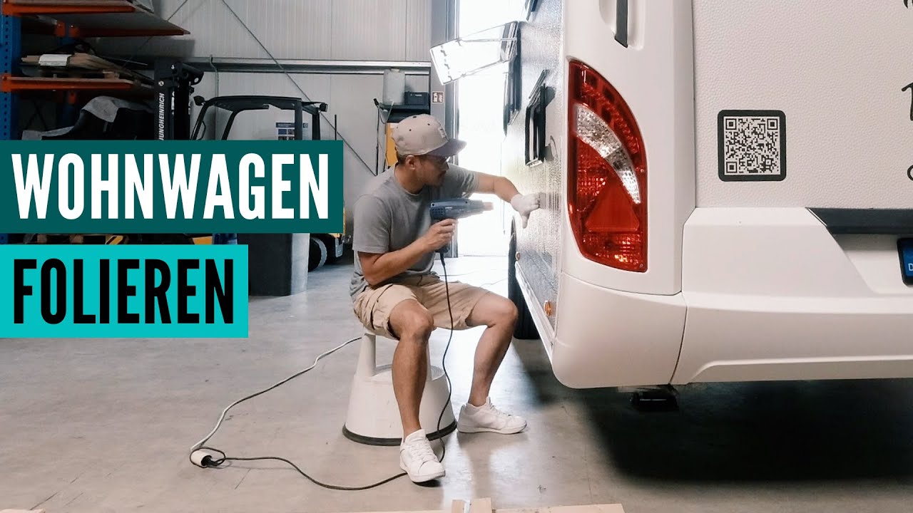 Unseren Wohnwagen folieren und bekleben - So geht's trotz Hammerschlag (44)
