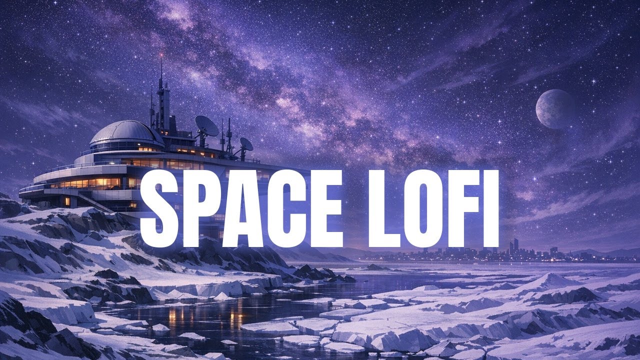 🛰️ Late Night Lofi For Sleep & Calm | Snowy Space Lofi | The Snow Planet