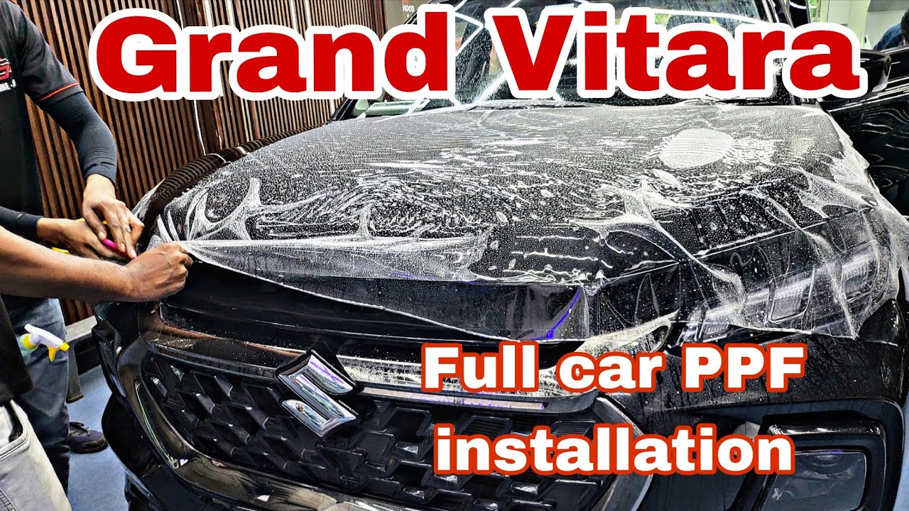Full car ppf installation on Black Grand Vitara | Paint Protection film 