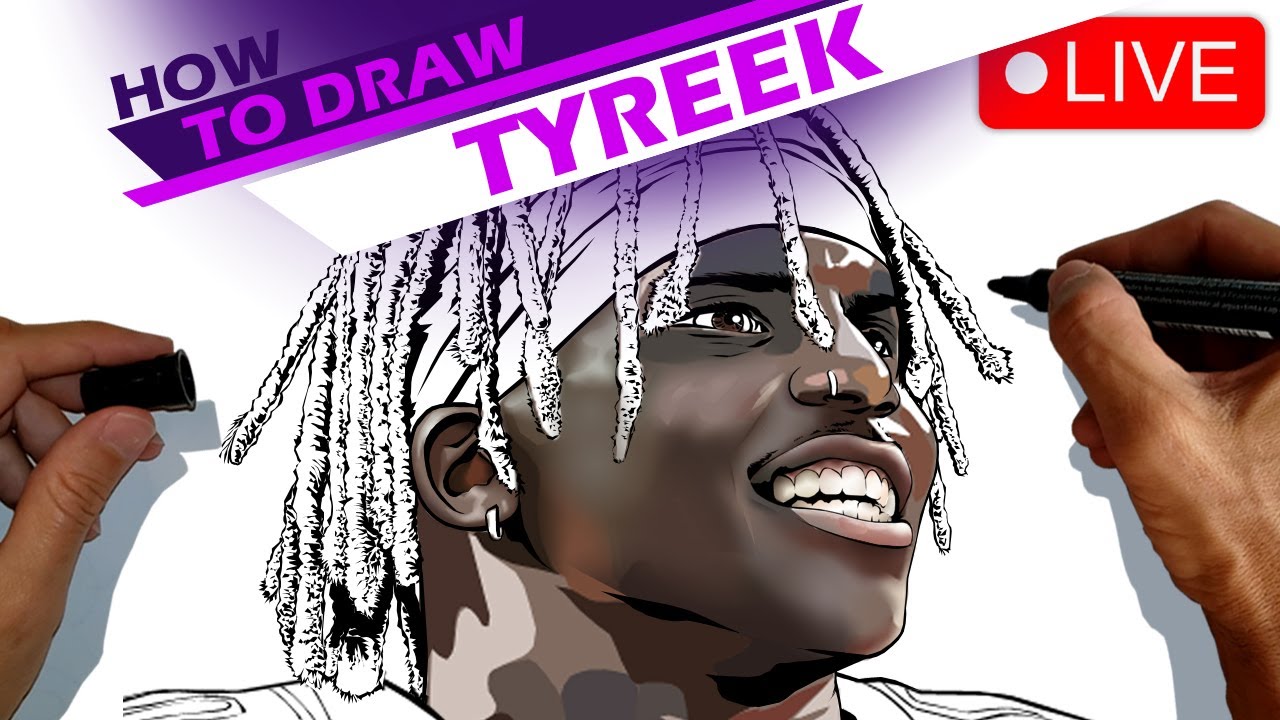 Tyreek Hill, player for Miami Dolphins - How to draw